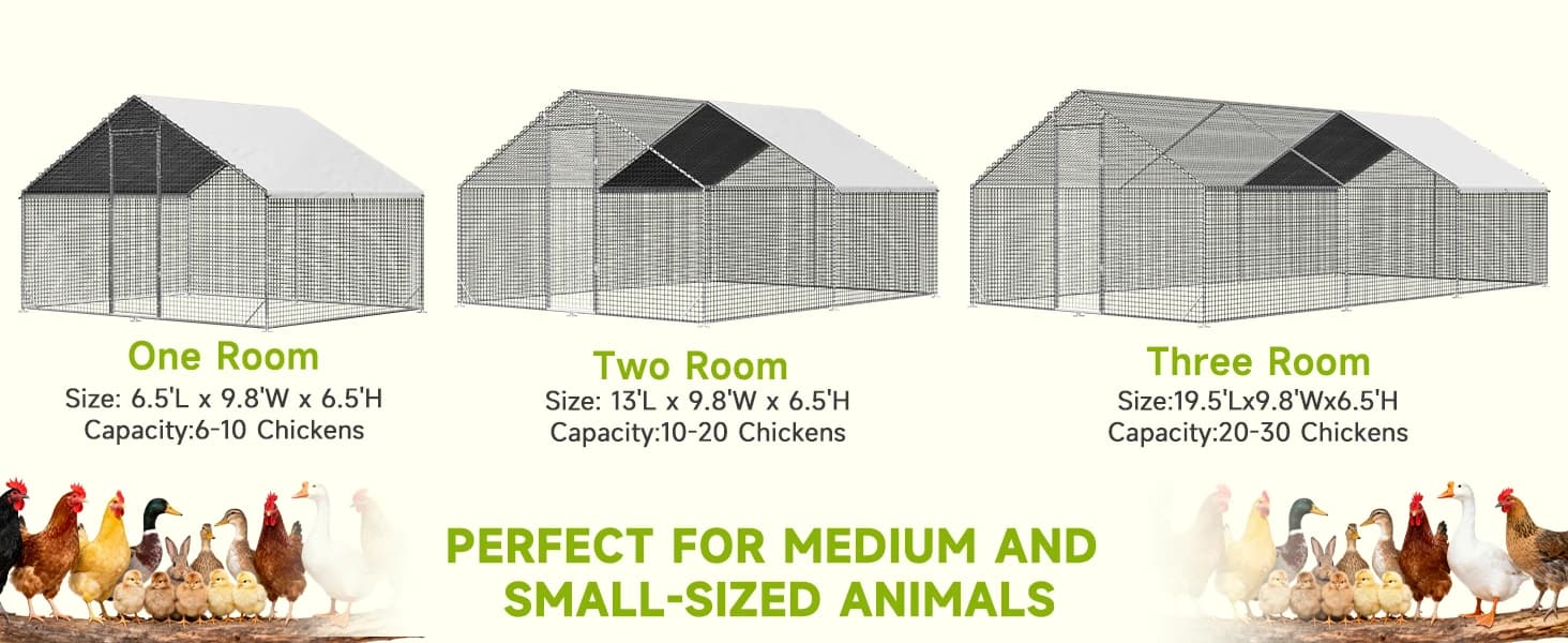 Large Walk-in Chicken Coop with Chicken Run — product details