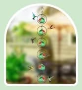 Charming Wind Chimes Hummingbird feeders for Outdoors Hanging ant and bee Proof — collection imagery