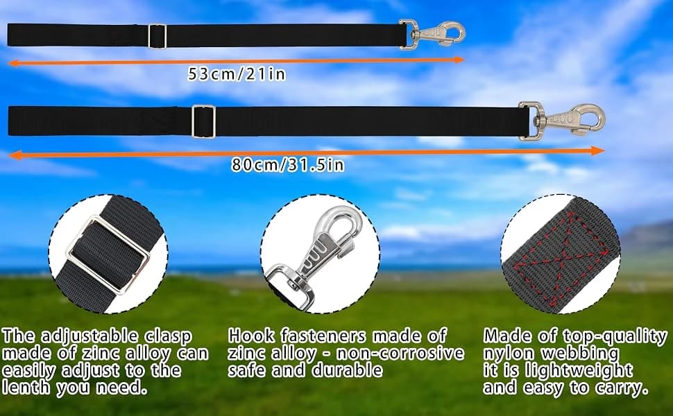 Horse Bucket Strap Hangers — Horse Suppliers Adjustable Nylon Straps up to 700 lbs for Hay Nets — product details