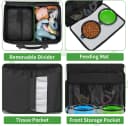 Large Dog Travel Bag for Supplies with Food Bowl