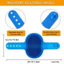 Dog Bath Brush — Dog Shampoo Brush With Adjustable Ring Handle Long Bristles