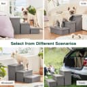Dog Stairs for High Bed, Foldable Pet Stairs for Small and Medium or Large Dogs Puppy with Storage for Bed or