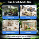 Fish Tank Cleaner with Five Sided Sponge Brush and Long Handle Aquarium Scrubber Alage Scraper for Glass