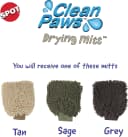 Clean Paws Chenille Microfiber Dog Towel Mitt - Super Absorbent