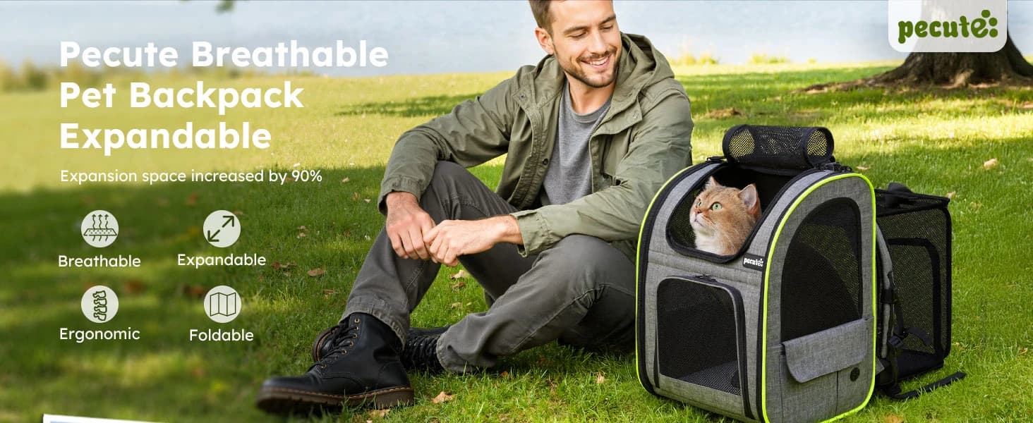 Cat Backpack Expandable — Cat Carrier Backpack with Breathable Window — product details