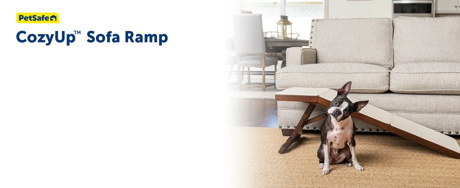 CozyUp Bed Ramp - Supports Pets Back and Joints - High Traction Carpet Surface - Furniture-Grade Wood - Cherry — product details