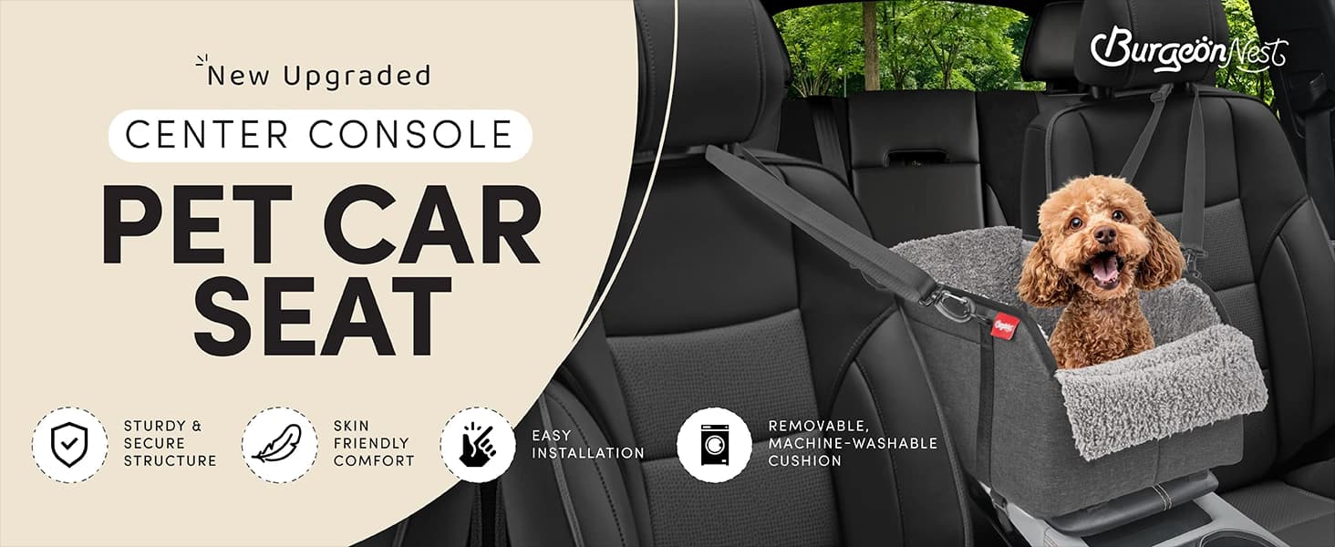 Center Console Dog Car Seat for Small Pets to 11lbs — product details