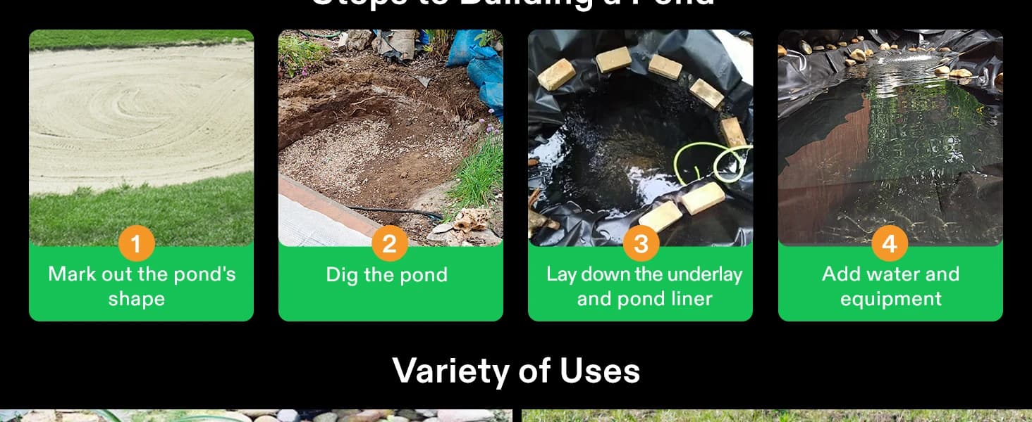 10 x 13 Feet Pond Liner for Koi Ponds — product details