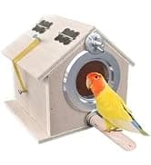 Parakeet Nesting Box — Wood Bird Nest House for Cage — collection imagery