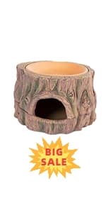 3 in 1 Reptile Hide Cave with Detachable Base and Humidity Dish — product details