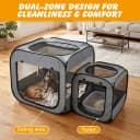 Portable Cat Playpen with Litter Area