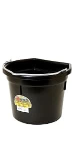 Plastic Hook Over Feeder | Mountable Livestock and Pet Feed Bucket | Horse Feed Bucket | Made in USA | 15 Quarts — product details