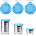 3 Pack Pet Food Can Covers Universal Can Lids Safe/Silicone Dog and Cat Food Can Lid Covers (green+blue+orange)