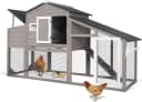 Large Wooden Chicken Coop with Run and Wheels