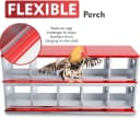 Chicken Nesting Boxes - 10 Compartment Metal Poultry Nest Box Wall Mount for Chickens — Hens