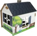 Cardboard Cat House Hideaway Playhouse with Cat Scratcher Scratching Pad 19" L x 13" W x 17" H
