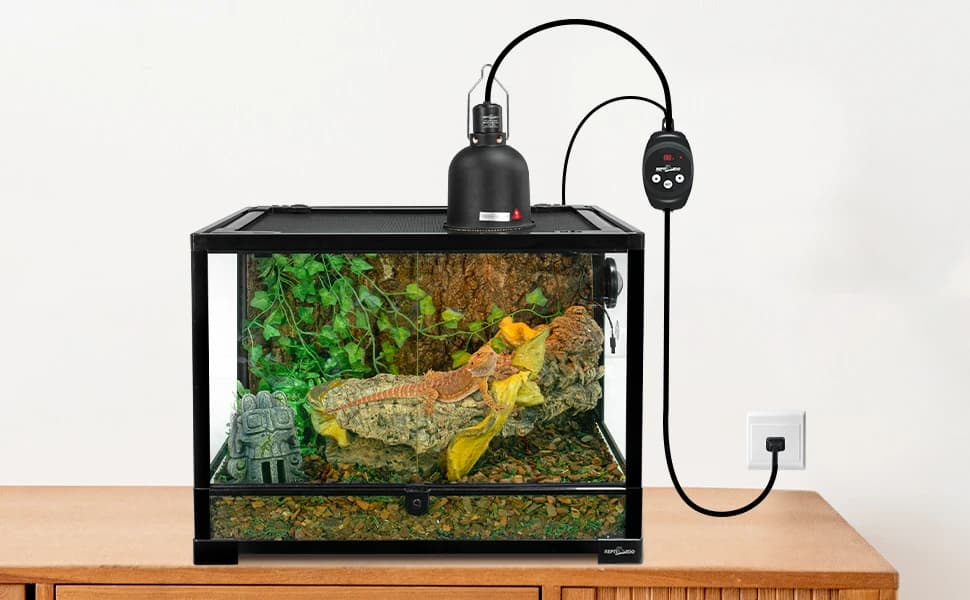 Reptile Light Fixture with Dimming Thermostat — product details