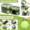 Portable Cat Playpen — Foldable Indoor and Outdoor Pet Tent with 2 Areas