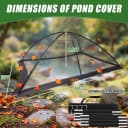 10x14 ft Pond Cover Dome Net with Frame for Outdoor Koi Leaves