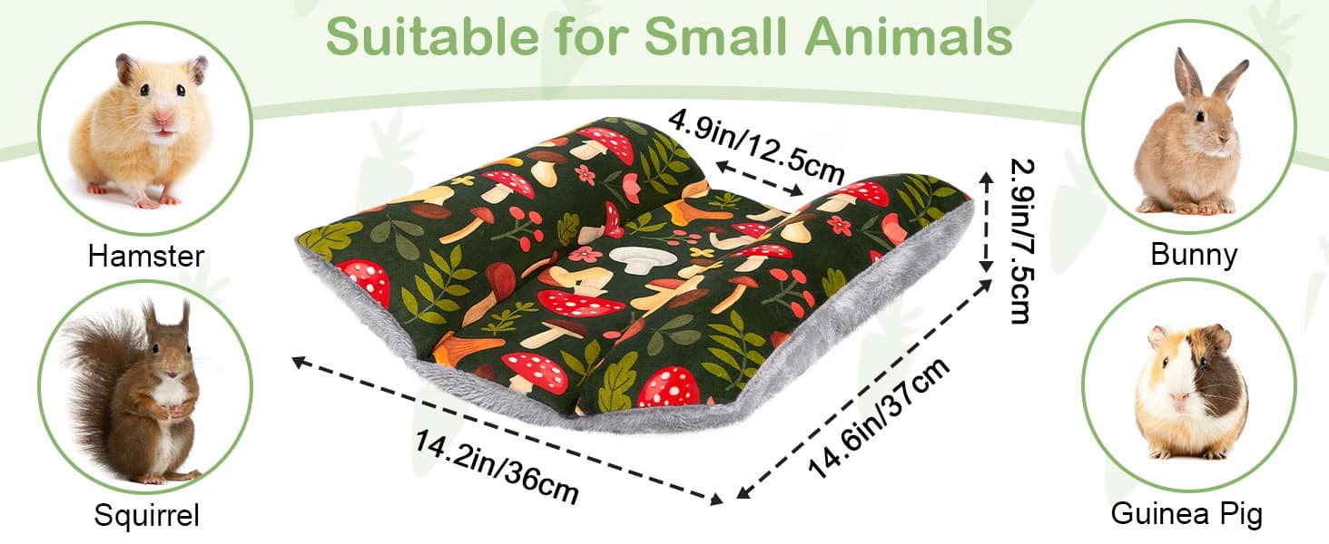 15"x14" Soft Plush Rabbit Bed Washable Cuddle Mat for Small Pets — product details