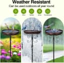 35In Metal Bird Bath for Outside