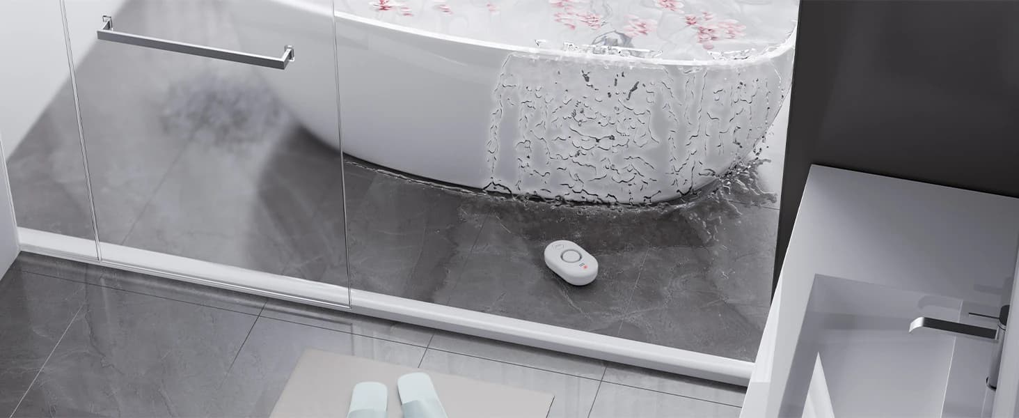 5 Pack Water Leak Detectors for Home — 100dB Water Sensor Alarm for Basement — collection imagery