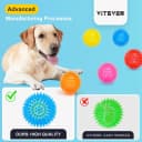 3.5” Squeaky Dog Toy Balls (6 Colors) Puppy Chew Toys for Teething
