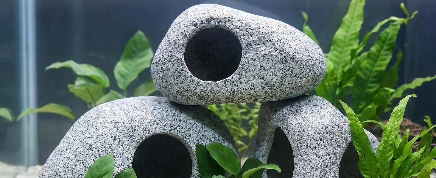 Betta Fish Tank Decor Rock Cave — Stacking for aquascaping – build a natural ecosystem