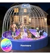 Foldable Dog Pool with Sprinkler and RGB LED Light — collection imagery