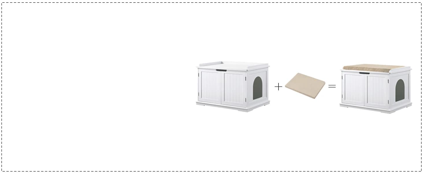 Cat Litter Box Enclosure Furniture — Perfect to use together