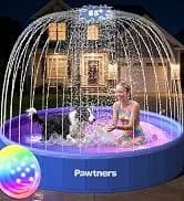 Foldable Dog Pool with Sprinkler and RGB LED Light — collection imagery