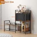 Elevated Dog Bowl Stand — 4 in 1 Adjustable Raised Dog Bowl Holder with Dog Toy Bin and Storage Basket