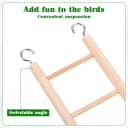 3 Pcs Bird Ladder — Wooden Bird Cage Ladder Bird-Ladder for Cage Climbing Ladders for Parakeets Parrots Cockatoo(4