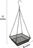 Hanging Bird Feeder Tray Platform Metal Mesh Seed Tray for Bird Feeding Outdoor Garden Decoration for Backyard