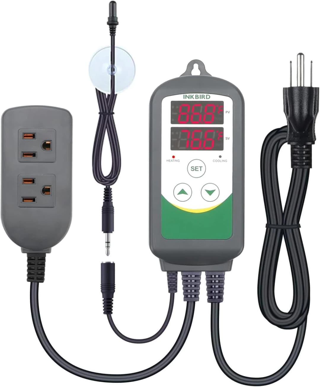 ITC-308S Aquarium Heating and Cooling Dual Stage Temperature Controller Freshwater Saltwater Aquarium Tropical