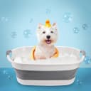 Collapsible Pet Bathtub with Water Drain Plug