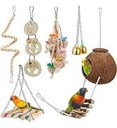 Bird Toys Conure Toys, Bird Parrot Foraging Shredder 24 Pcs Colorful Bagel Chewy Rings for Small Parrots — collection imagery
