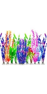 Aquarium Plants — 20 Pack Artificial Fish Tank Plants for Aquarium Decorations (Green) — product details