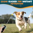Dog Training Clicker with Target Stick – Portable and Retractable Trainer with Comfortable Handle and Bright