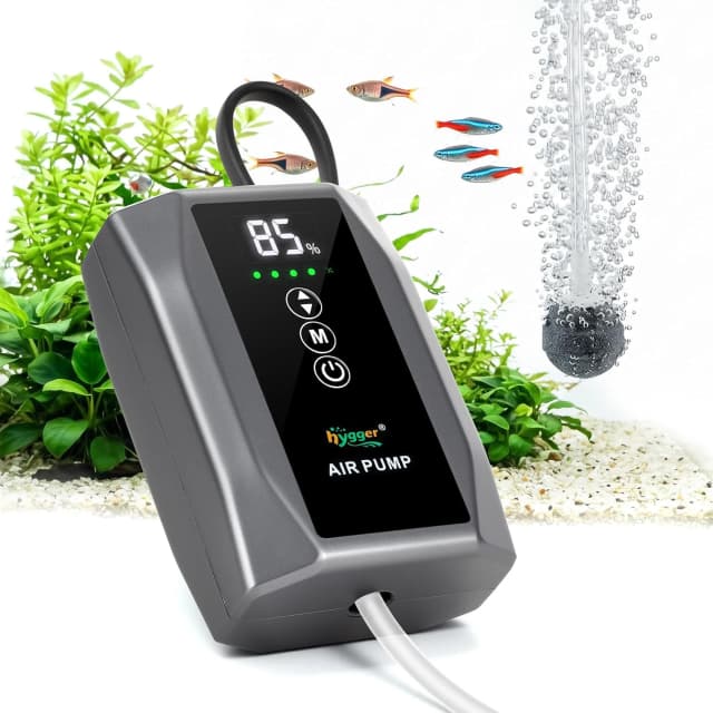 Battery Powered Aquarium Air Pump with Digital Display