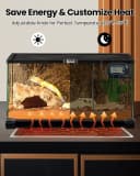 Reptile Terrarium Heat Pad with LCD Digital Aquarium Thermometer