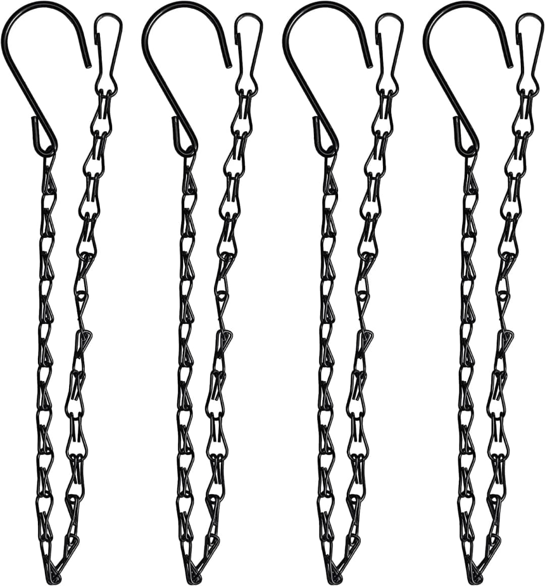 4-Pack 25.5 Inch Hanging Chain with Hooks for Hanging Bird Feeders