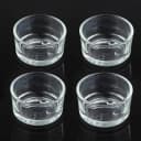 4 Pcs Glass Reptile Feeding Bowl Food Water Dish Feeder Cup for Lizard Spider Corn Snake Centipede Scorpion