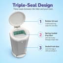 Litter Champ Cat Litter Disposal System — Hands-Free Pedal Trash Can
