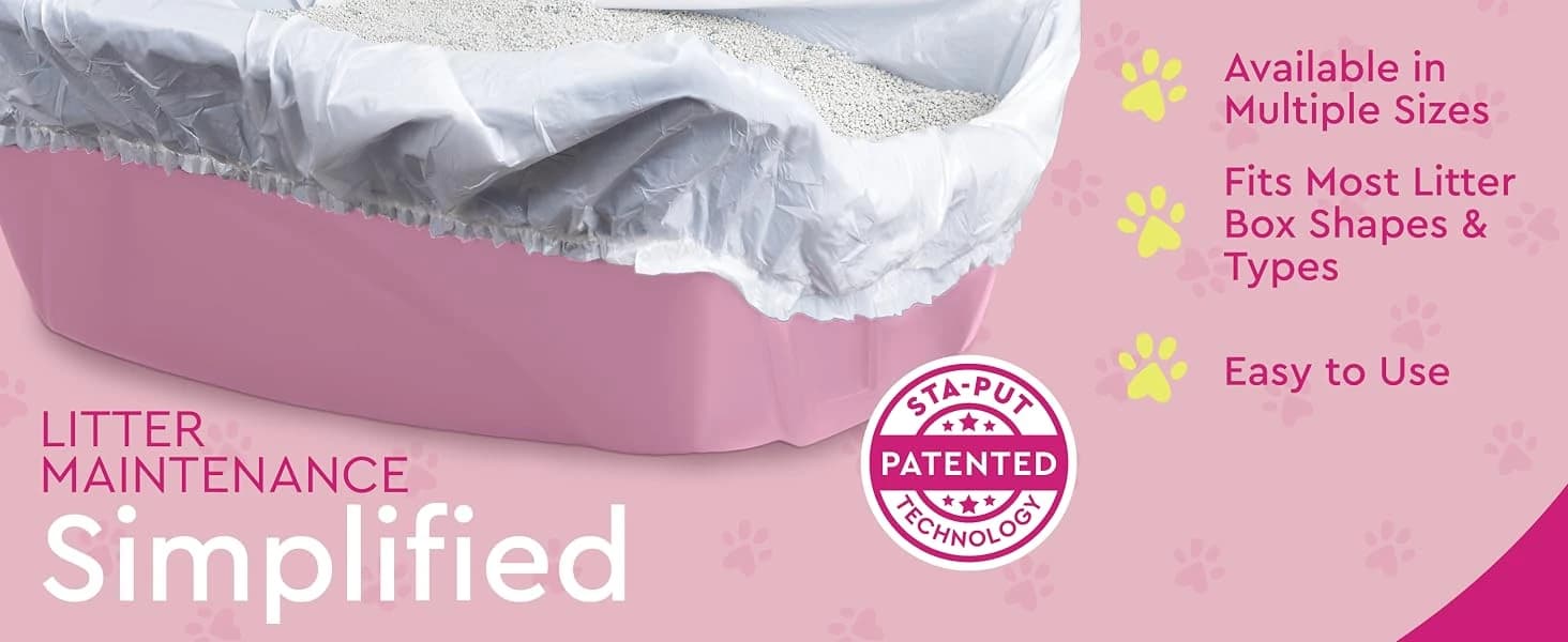 Elastic Cat Litter Box Liners - Extra Giant 10 Count - Tear-Resistant Cat Litter Bags - Waterproof Kitty Litter — product details