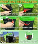 Dog Pooper Scooper — Swivel Bin and Rake Set with 100 Waste Bags