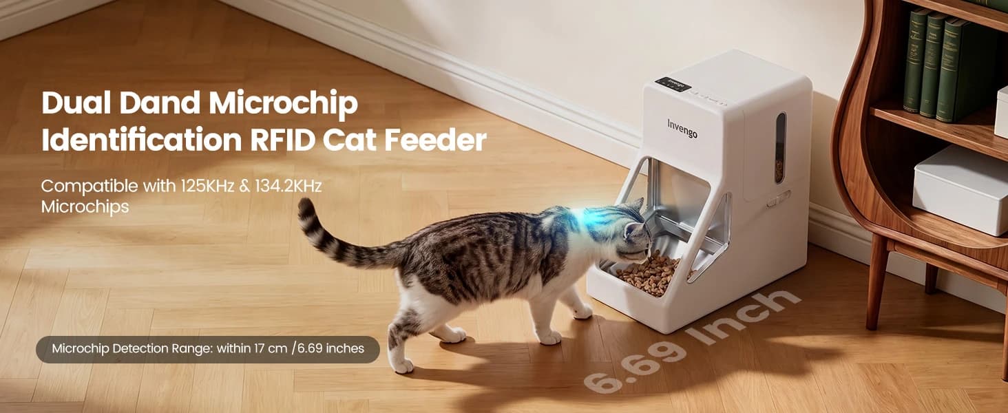 RFID Automatic Cat Feeder — Microchip and RFID Tag Compatible — product details