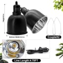 Reptile Light Fixture — 2 Packs 5.5 Inch Deep Dome Lampshade