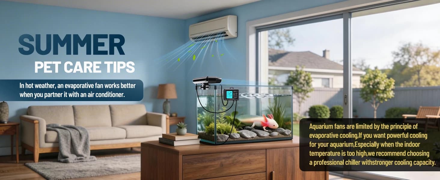 Aquarium Chiller Fan — Fish Tank Cooler with Temperature Control — collection imagery