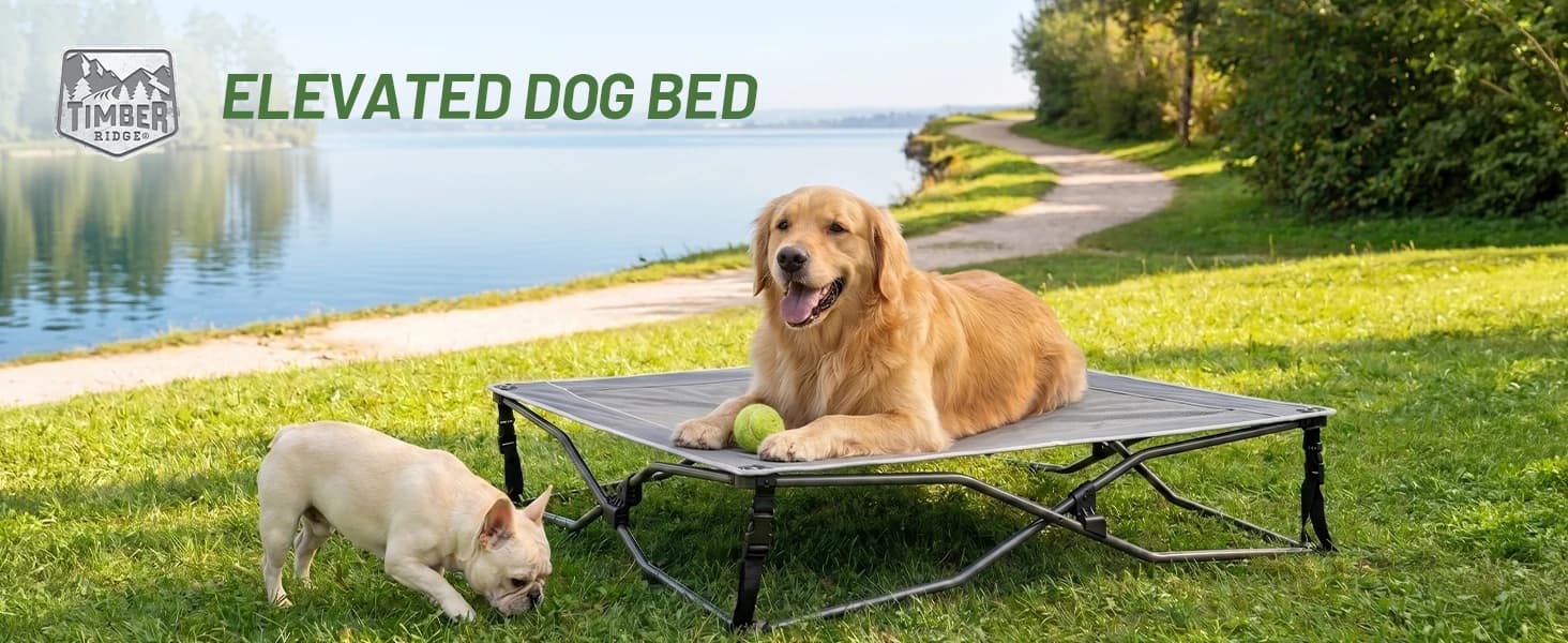 Outdoor Dog Bed — Cooling Elevated Pet Bed Portable Raised Dog Bed with Breathable Mesh — product details